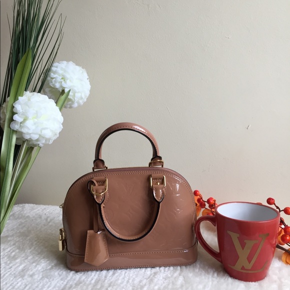 Louis Vuitton Rose Velours Vernis Alma BB - Picture 13 of 16